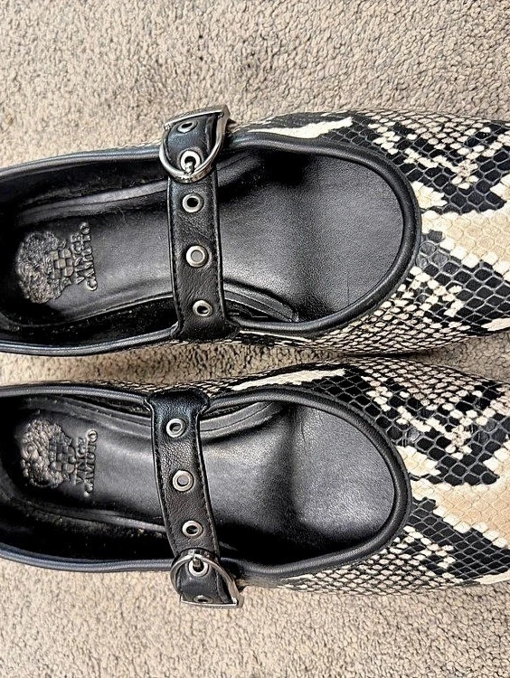 Vince Camuto Snake Print Mary Jane Flats
